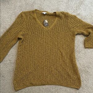 V-Neck Sweater in Mustard - Women